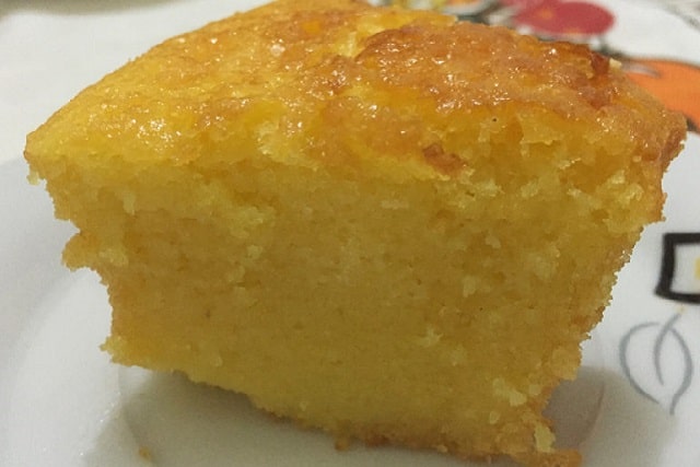 Bolo de Milho Cremoso sem glúten e sem leite