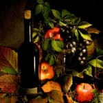 Maçãs no vinho tinto