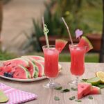 Suco fit de melancia com hortelã